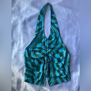 Urban Nation Retro Blue&Green tank top.